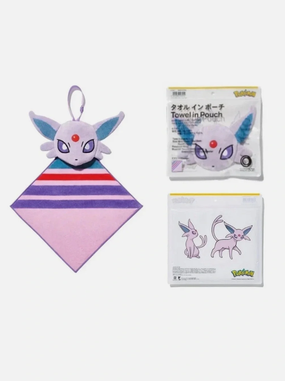 Pokémon Espeon FamilyMart Towel in Pouch 3 way, Japan Limited - NWT